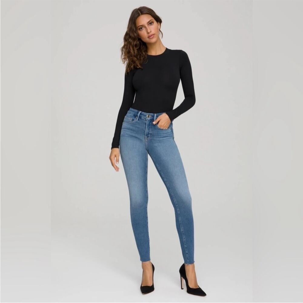 Good American Good Legs Skinny Sculpting Jeans Stretch Blue655 Women’s 26 NEW - Picture 2 of 11